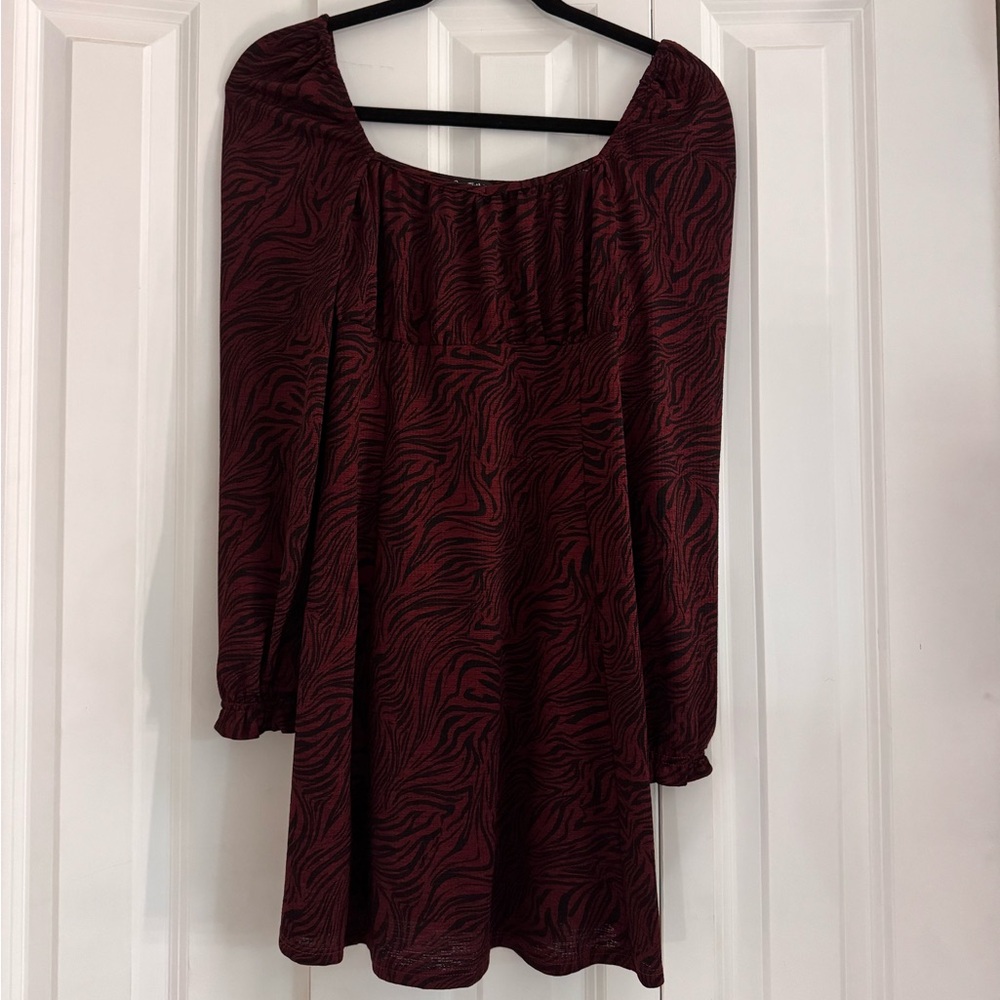 Red Zebra Print Dress